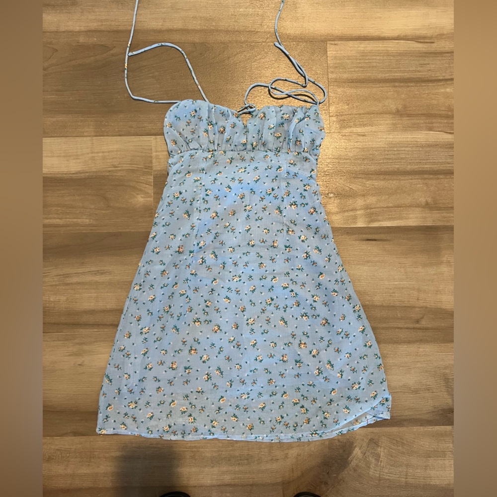 Princess Polly Light Blue Floral Dress